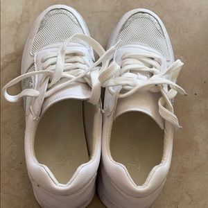 Nike white athletic shoes